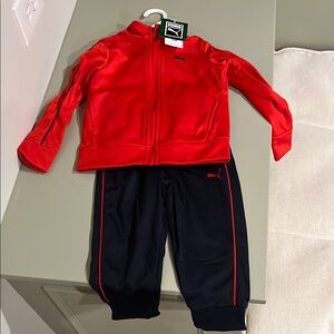 Puma Toddler Red and Black Athletic Set
